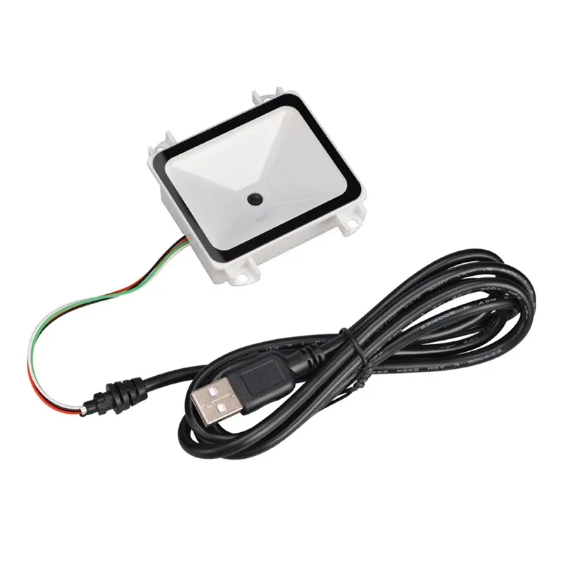 Embedded 2D barcode scanner module with USB cable and color-coded wires