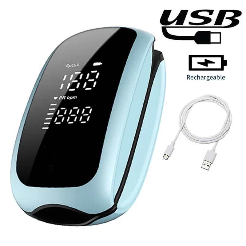 Medcial Forehead Thermometer Fingertip Pulse Oximeter Monitor Blood Oxygen Saturation Meter Pulse Oximeter USB Rechargeale