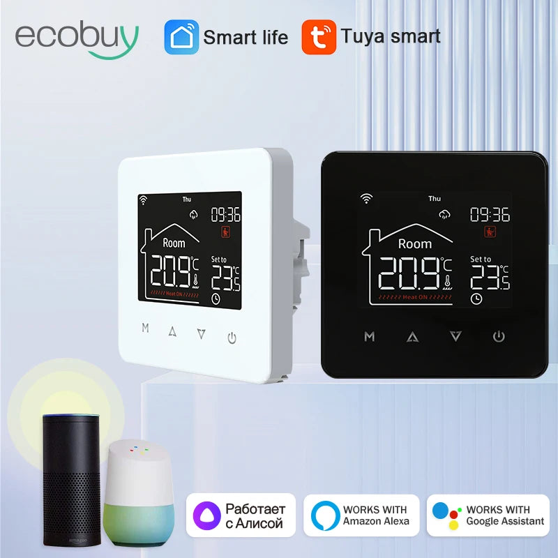 Tuya Smart Home Wifi Thermostat For Underfloor Heating Smart Thermostat Boiler Temperature Controller 220V Alexa Google Home