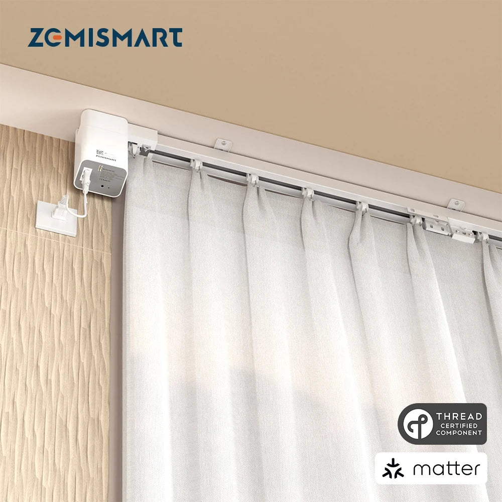 Matter Thread Smart Electric Curtain Motor for Automated Home Track Systems China Mainland Tidesmit