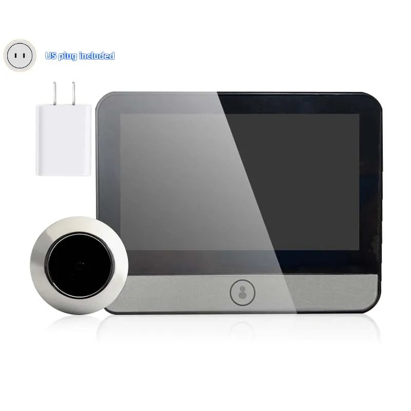 Damini 4.3'' HD Video Electronic Doorbell Smart Camera Cat Eye Night Vision Human Body Detection Automatic Capture Eye Peephole