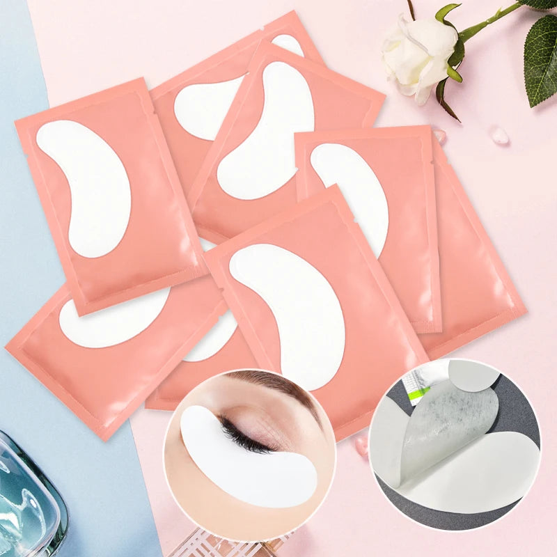 Tidesmit 50 pairs lint free hydrogel under eye patches for professional eyelash extension application detail view