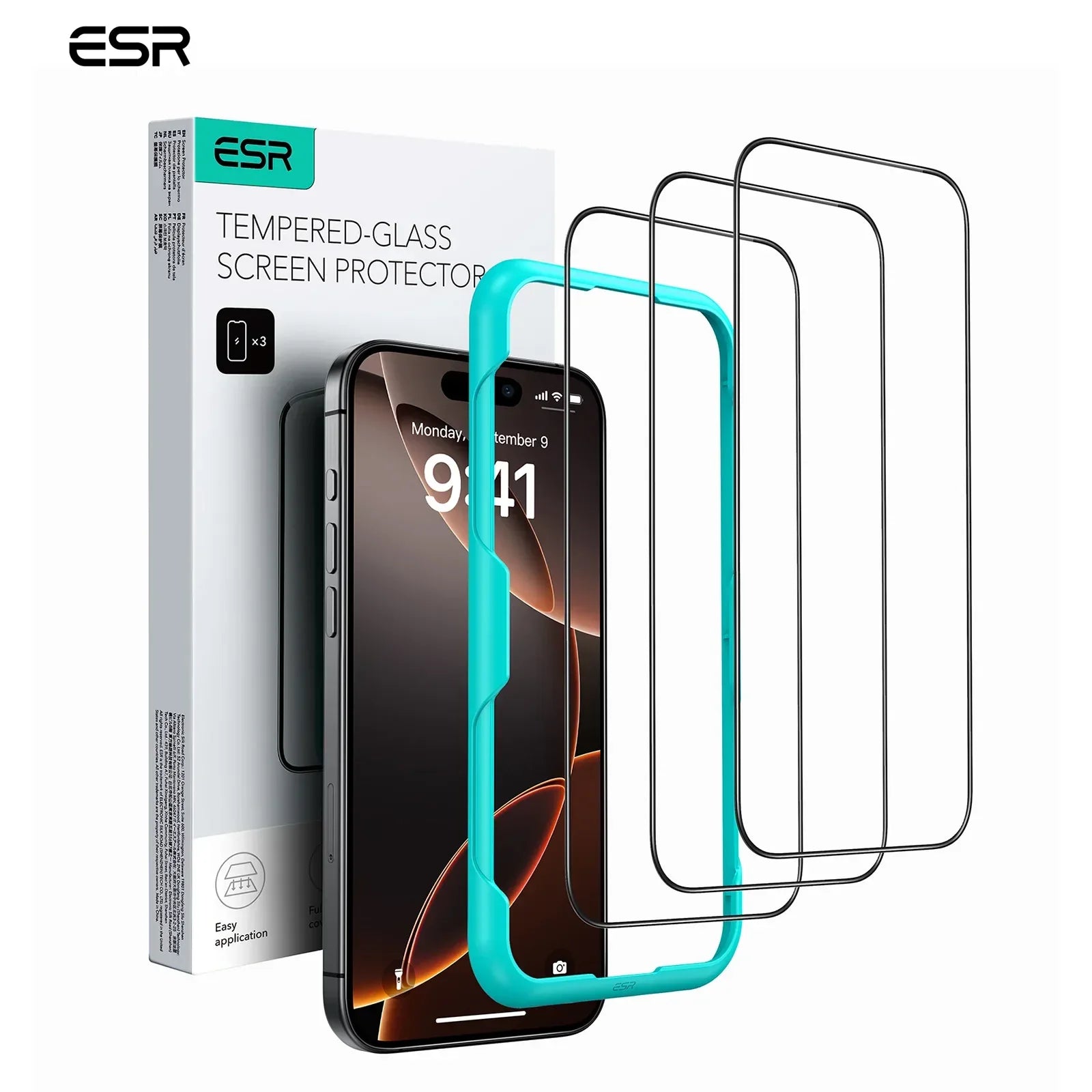 Privacy Screen Protector for iPhone - 9H Tempered Glass 3 Pack Tidesmit