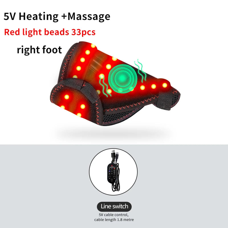 Electric Ankle Massager with Heat and Vibration for Targeted Recovery Relaxation Treatment Massage-Right Tidesmit