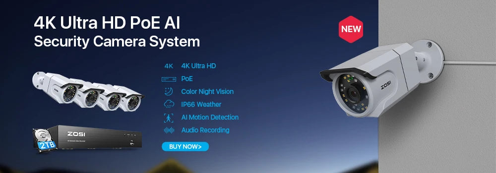 ZOSI 1080P CCTV Security Camera, 80ft Night Vision, 3.6mm Lens 24 IR LEDs, Outdoor Whetherproof Surveillance Camera