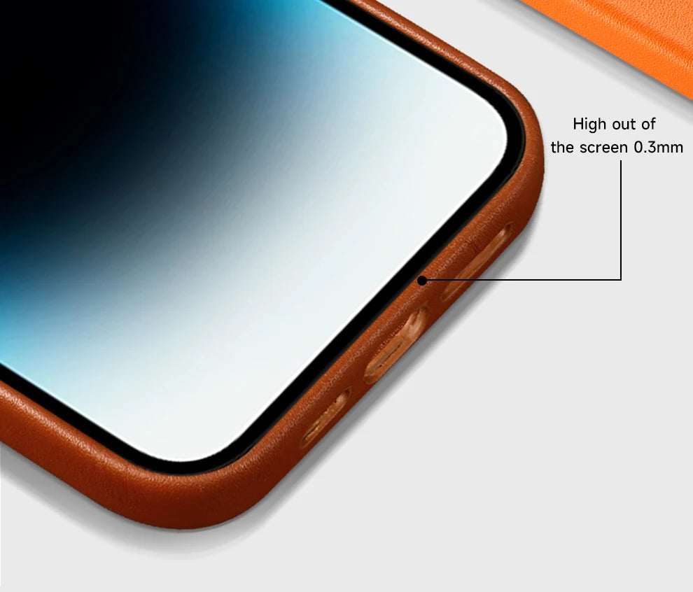 MagSafe Leather Phone Case for iPhone 17 Pro - Slim Shock-Absorbing Cover Tidesmit