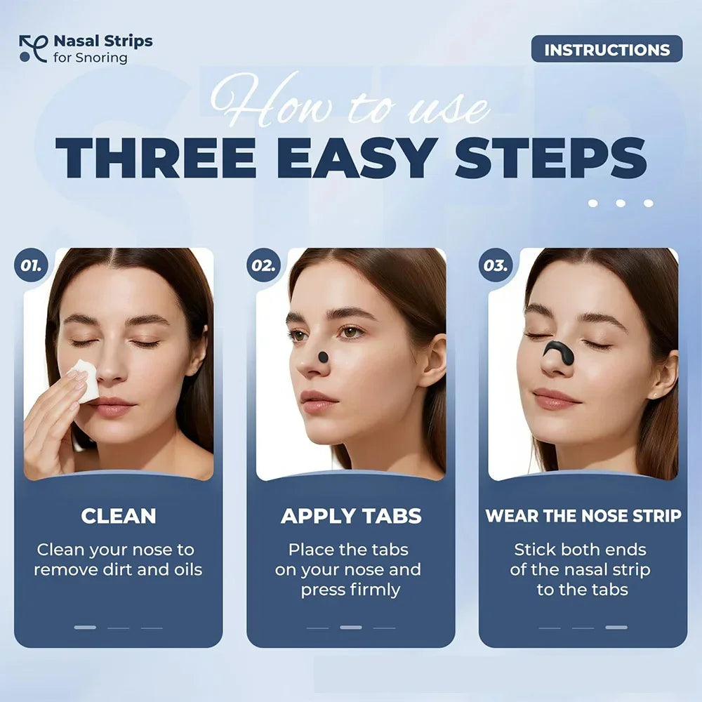 Anti Snoring Nasal Dilator Physical Expansion Nasal Patch Non-Invasive Easier Breath Sleep Aid Anti-Snoring Nasal Strip