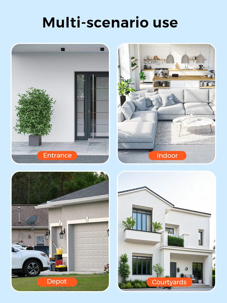 10MP 5K HD WiFi Camera Outdoor 2.4G+5G Dual Band 8MP Dual Lens Dual Screen AI Auto Tracking Security Camera Video Surveillance