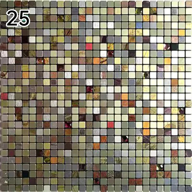 30X30Cm Self Adhesive Mosaic Wall Decal Waterproof Kitchen Bathroom Wallpaper Wall Stickers Small Lattice Crystal Sticker Tile