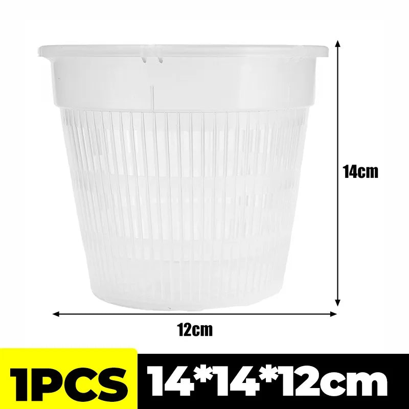 Meshpot Clear Orchid Pots Plastic Orchid Pot with Hole Nursery Flower Breathable Basin Outdoor Planters Gardening Tool Wholesale
