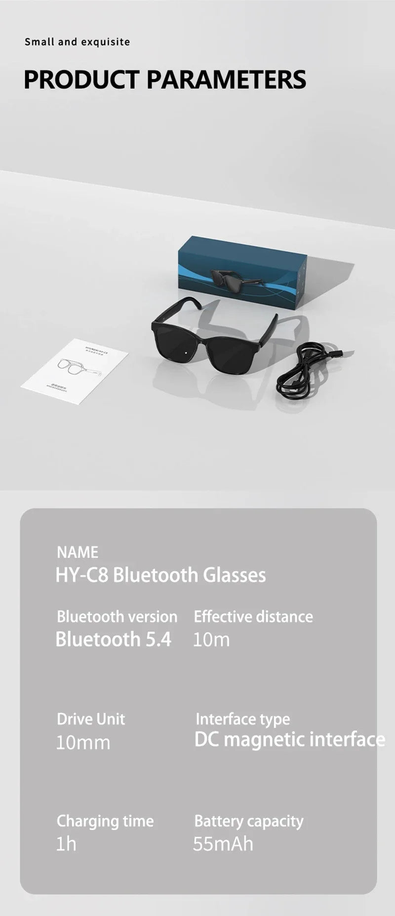 Smart AI Translation Glasses - Real-Time Audio Mixed Reality Wearable Tidesmit