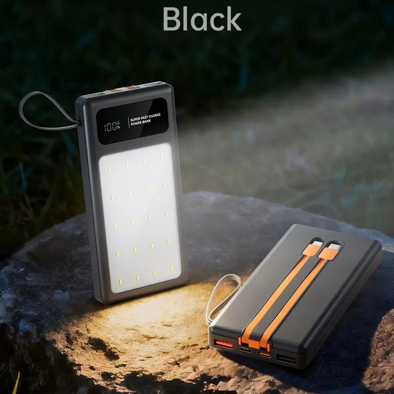 Portable Power Bank with Camping Light - 50000mAh PD Fast Charging Tidesmit