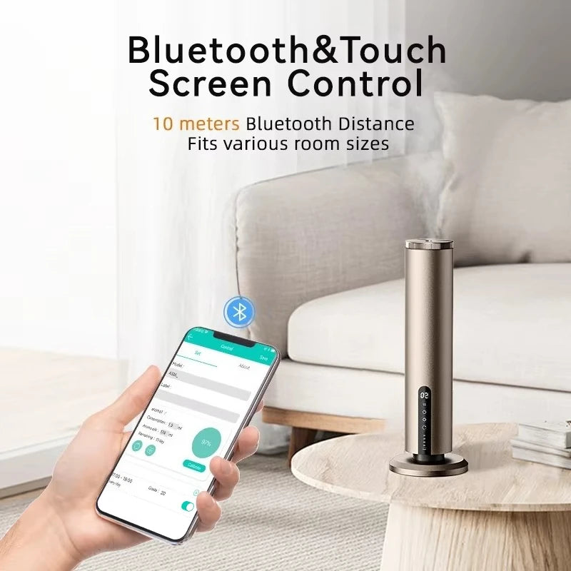 Essential Oil Diffuser Bluetooth Smart Waterless Aroma Diffuser Coverage 300m³ Electric Smell for Home Scent Machine Hotel