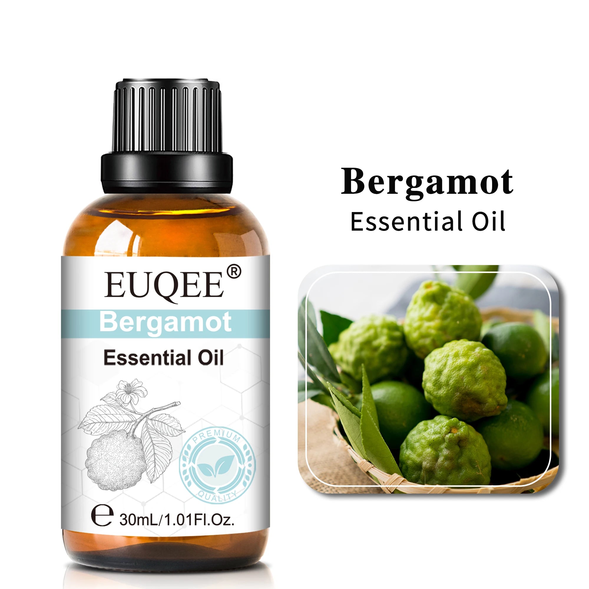 EUQEE 30ml Lavender Aromatherapy Essential Oil Sandalwood Eucalyptus Peppermint Citronella Vanilla Cinnamon Reed Diffuser Oils