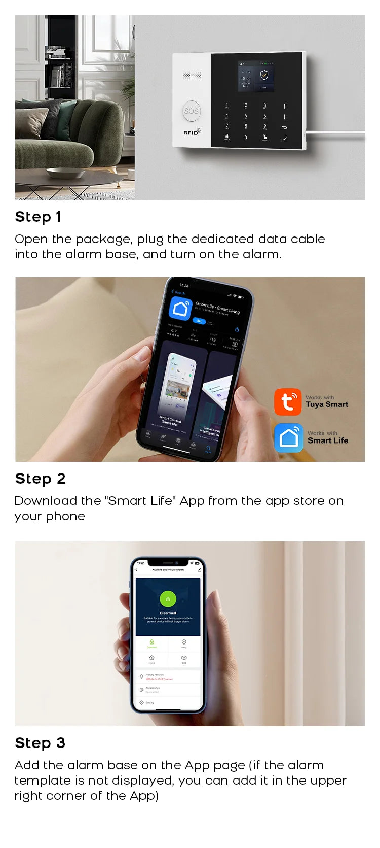 Smart Home Alarm System | WiFi GSM Motion Sensor Kit | Tidesmit EU Tidesmit