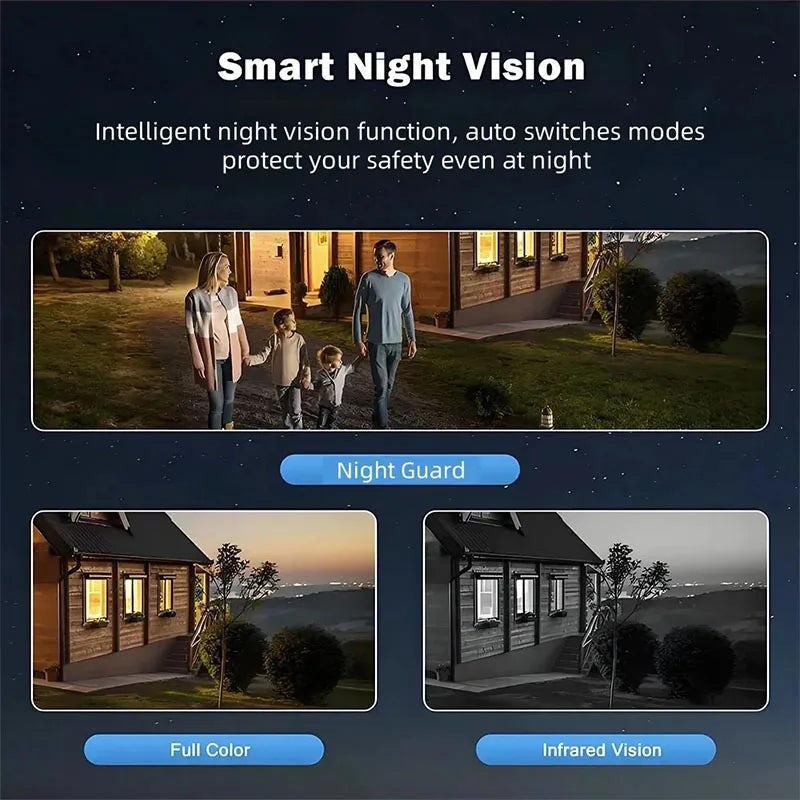 12MP WiFi IP Camera Outdoor Three Lens AI Tracking PTZ 10X Zoom Wireless Security CCTV Video Surveillance