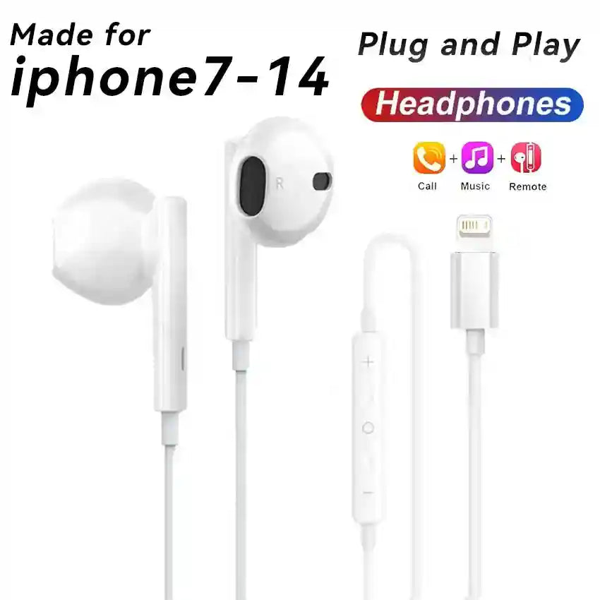 Wired Earphones for iPhone - Noise Isolating Buds by Tidesmit for iphone7-14 1 Tidesmit