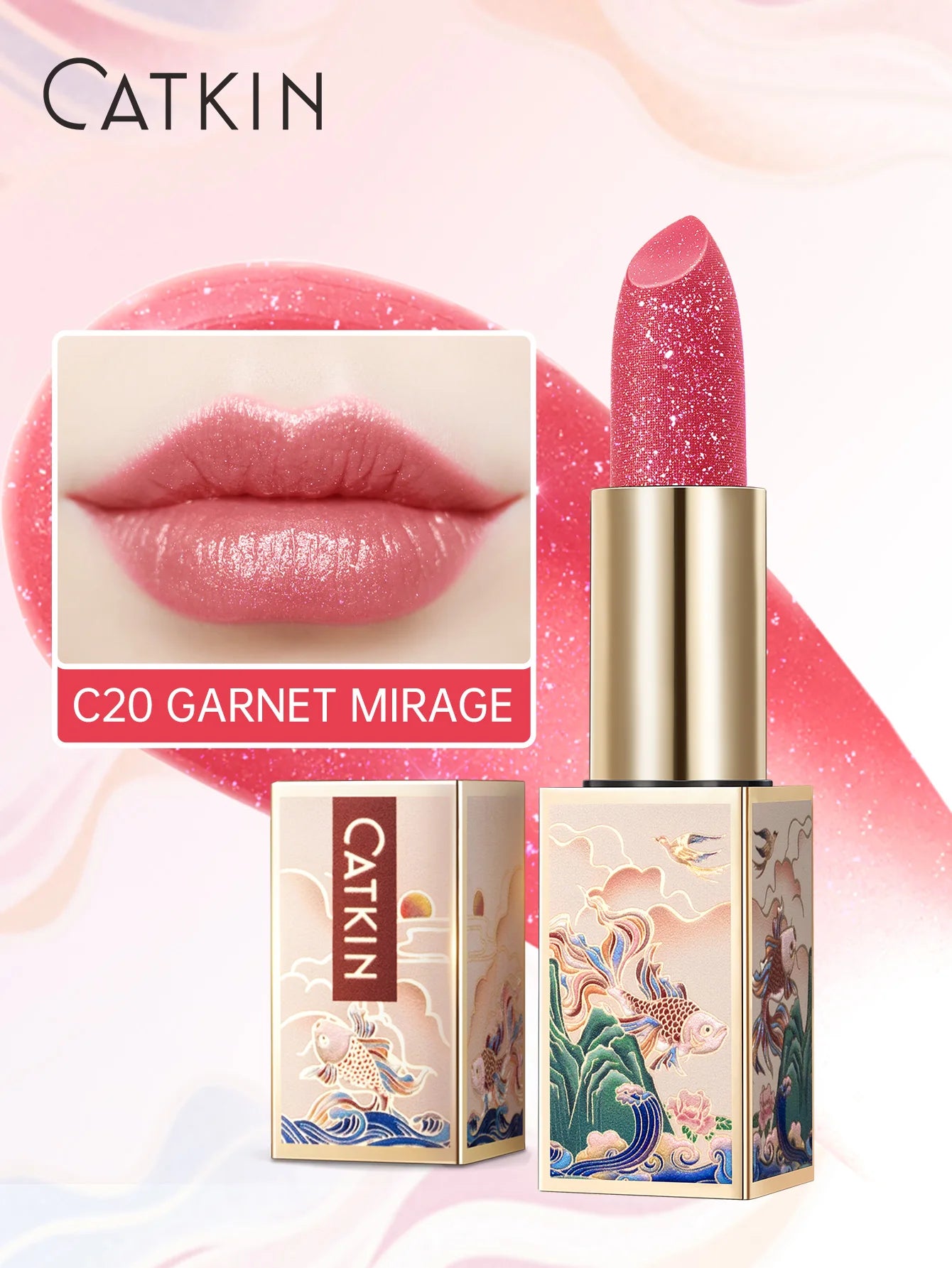 Color Changing Lip Balm: Hydrating Tinted Gloss by Tidesmit Lip Care C20 GARNET MIRAGE Tidesmit