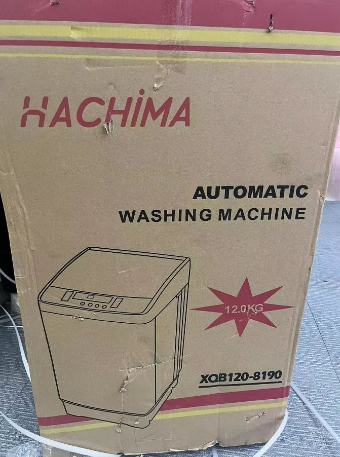 Tidesmit 12kg fully automatic washing machine with blue light anti-winding feature, top-load wave wheel design.