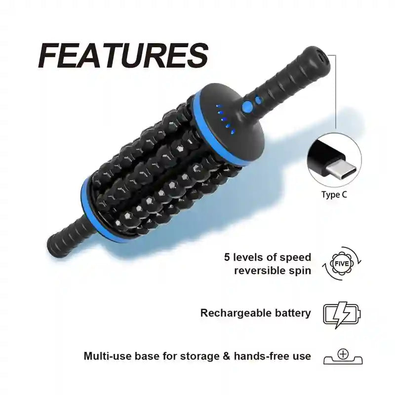 Electric Massager: Rechargeable Deep Tissue Tool for Muscle Relief Massage Roller Tidesmit