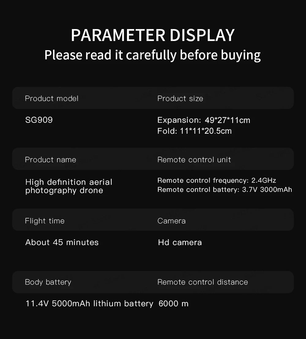 4K GPS Drone with Obstacle Avoidance - Foldable Quadcopter SG909 MAX Tidesmit