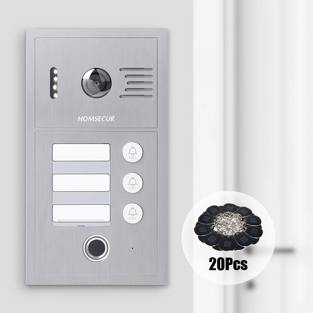 PoE Doorbell Camera B19CP-H With 13.56Mhz Keyfobs Fingerprint Access For HDK IP Series Video Door Intercom