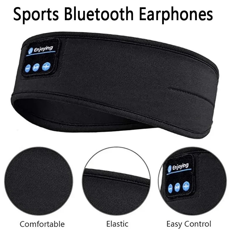 Bluetooth Sleep Mask Headphones - Soft Elastic Wireless Headband Tidesmit