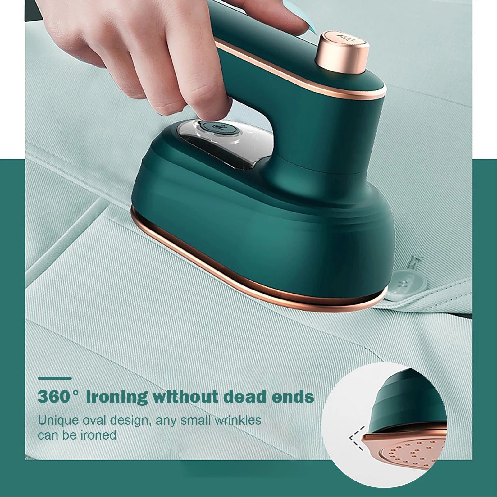 Tidesmit portable handheld garment steamer for wet and dry ironing with 20s fast heat-up for clothes
