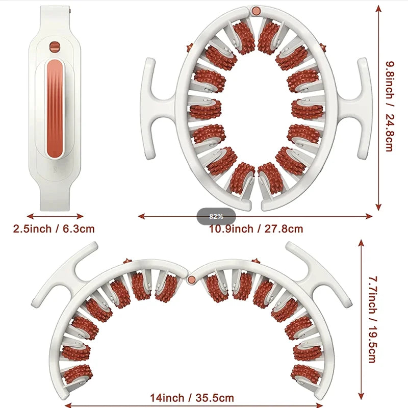 Anti Cellulite Massage Roller - Deep Tissue Muscle Relief & Tone Back Massage Instrument Tidesmit