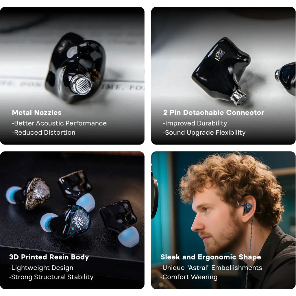 Kiwi Ears Astral 7-Driver Hybrid IEM Earphones by Tidesmit Tidesmit