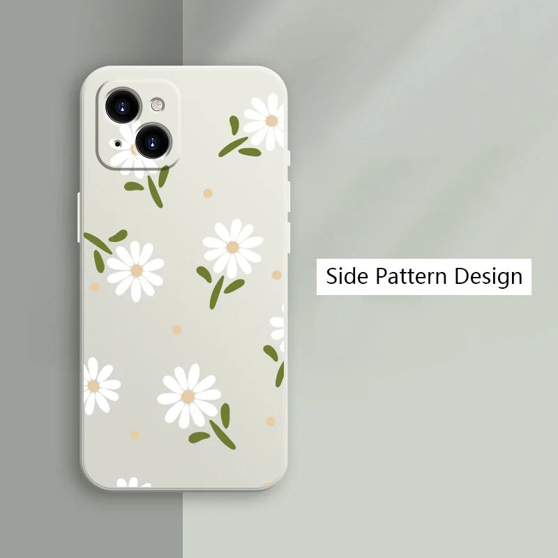 Samsung Galaxy Silicone Flower Case - Shock-Absorbing Square Cover 5 Tidesmit