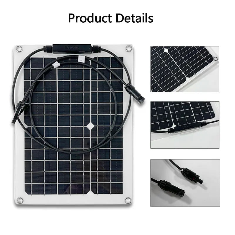 Ultimate Portable Power Bank: 500W/1000W Flexible Solar Panel for Off-Grid Marine & RV Use | 12V Charger with MC4 & Controller