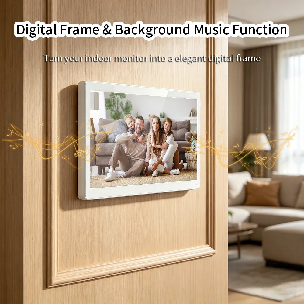 ANJIELO 7 Inch 1080P Tuya WiFi Video Door Phone 2‑4 Units Multi Apartment Intercom Remote Unlock Home Security Video Doorbell