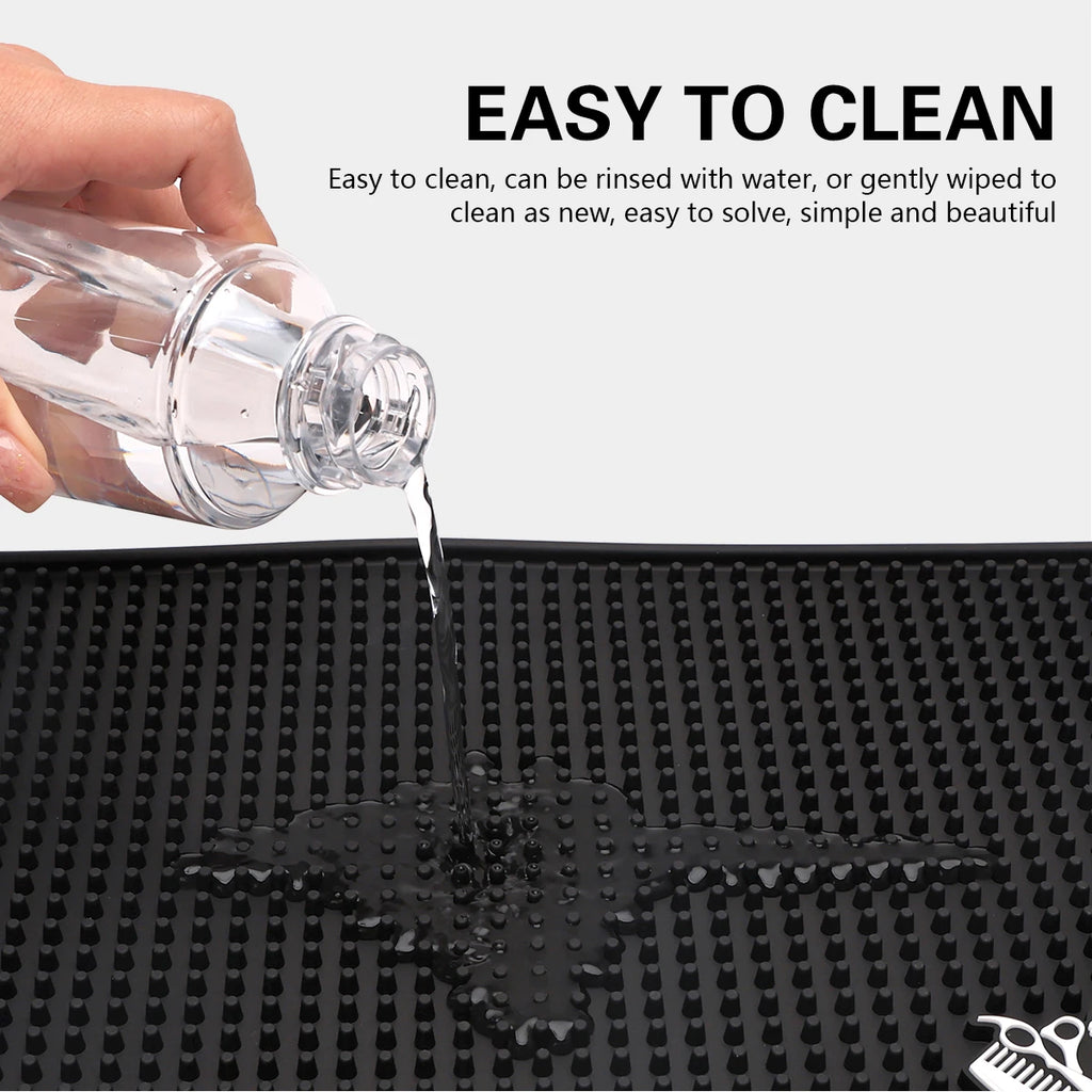 Barber Station Mat | Non-Slip Heat-Resistant Hair Tool Organizer Massage Chairs Tidesmit