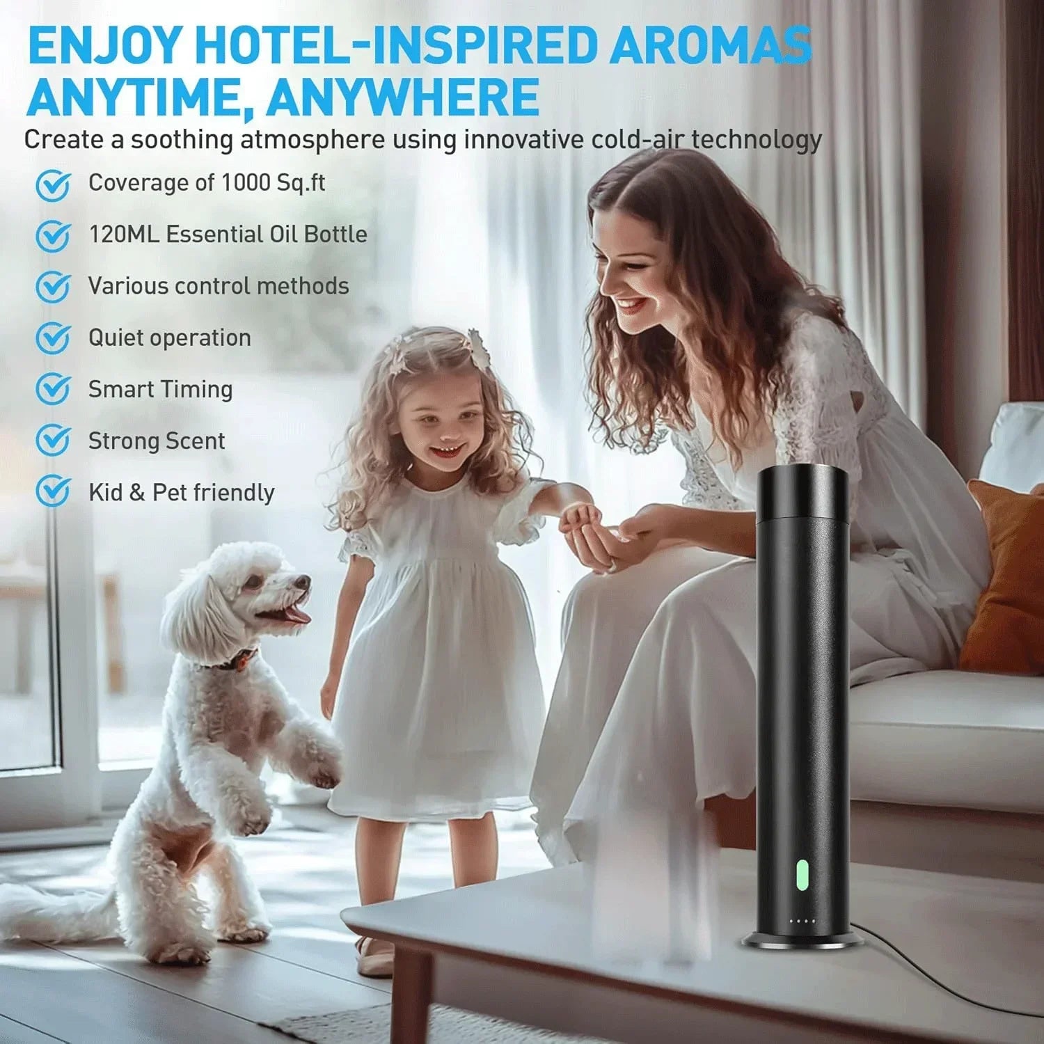 Smart WiFi Essential Oil Waterless Fragrance Diffuser Home Scent Aromatherapy Tuya App Diffusers Luxury Scenting Hotel Diffuser