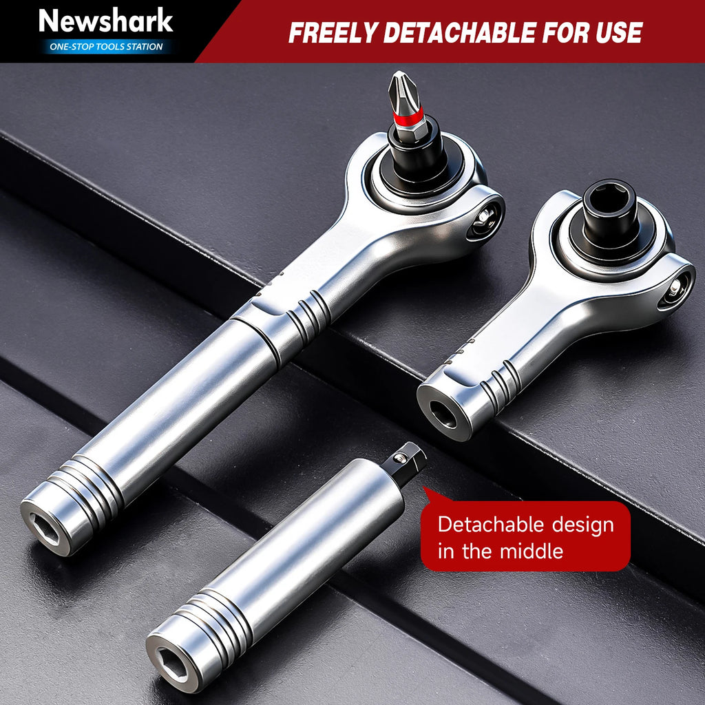 40-in-1 Magnetic Ratcheting Screwdriver Set with 180° Rotating | 60-Tooth Ratchet Screwdriver Set for DIY Project, Home Repair