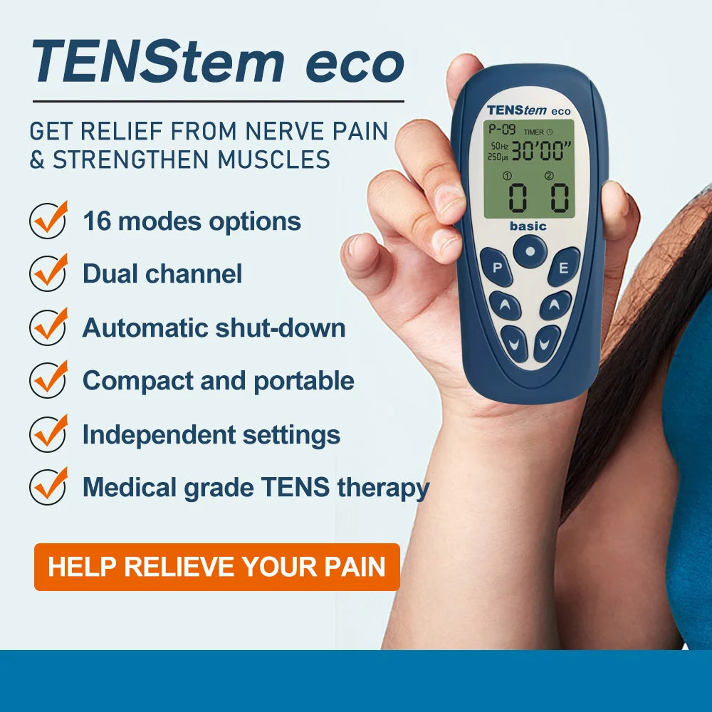 Tens Unit Muscle Stimulator - 16 Mode EMS Deep Tissue Massager Body Shaping Massage Equipment Tidesmit