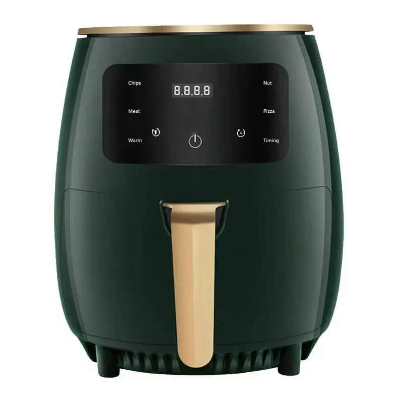 CBT 220V 1400W 6L Air Fryer European British Air Fryer Household Multi-function Smart Electric Fryer Digital Display Touch