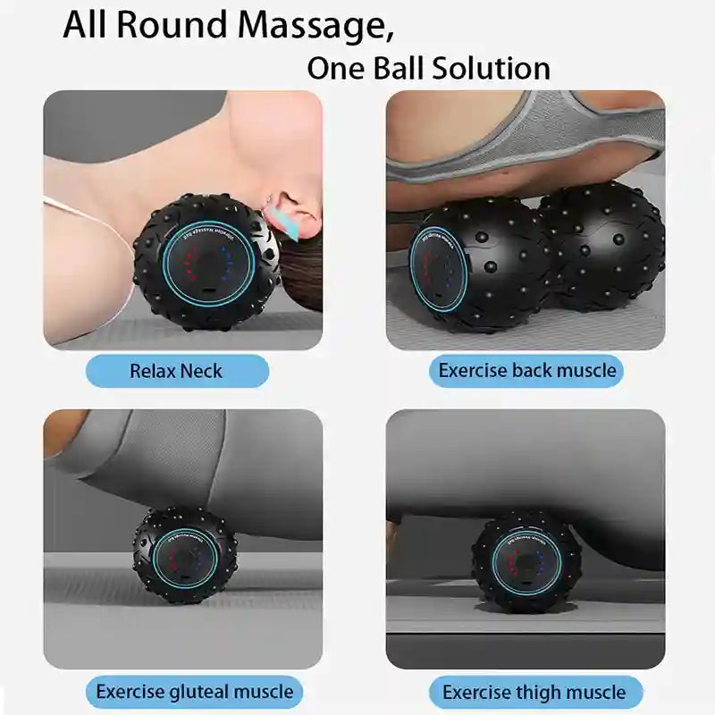 Vibrating Massage Ball: 5-Speed Deep Tissue Electric Muscle Roller Massage Roller Tidesmit
