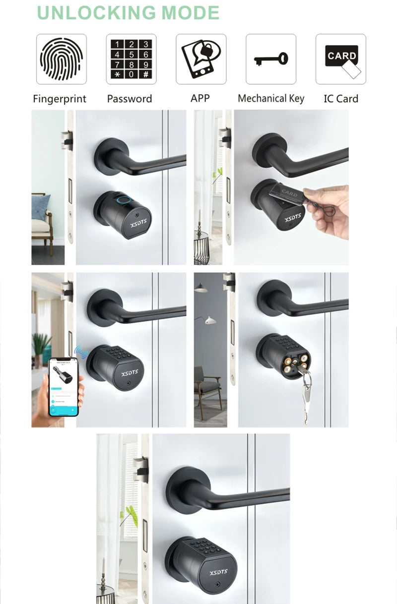Fingerprint Door Lock: Smart Keyless Entry & App-Controlled Security Tidesmit