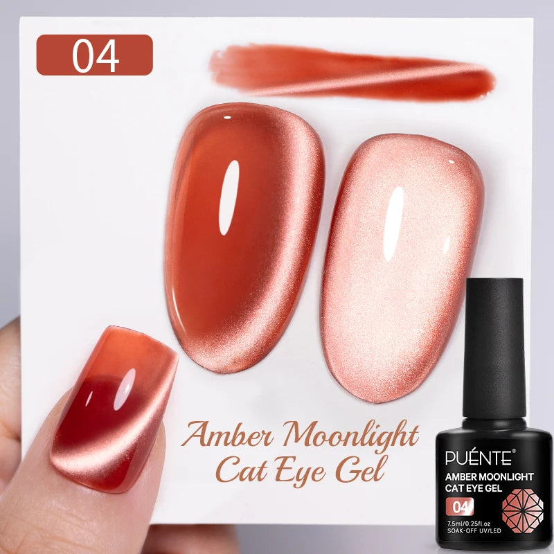 Cat Eye Magnetic Gel Polish 7.5ml - Professional Long-Lasting Nail Art Permanent Makeup Machines Amber moonlight cat4