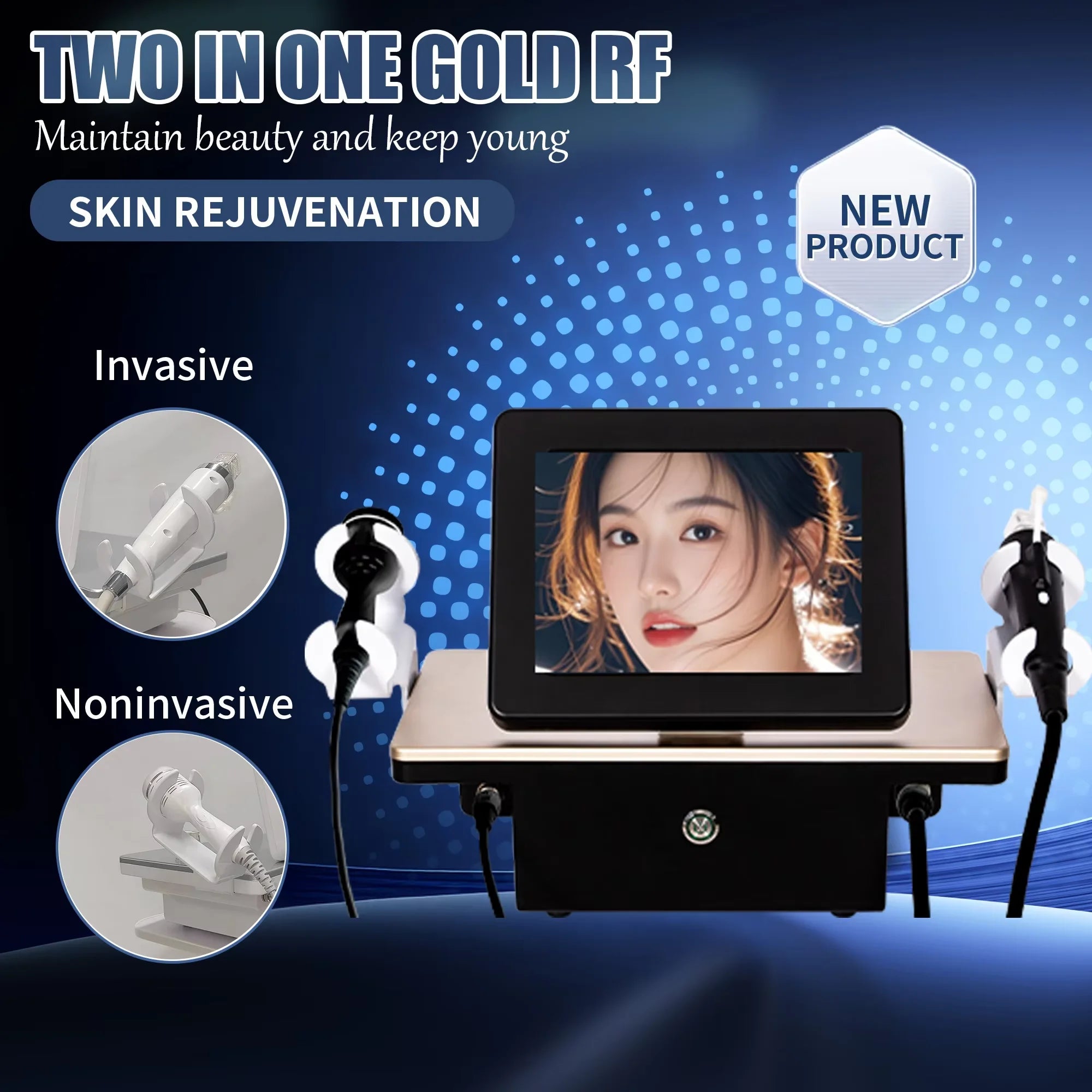 RF Fractional Microneedling Machine 150W for Professional Skin Tightening Scrubs Treatments Tidesmit