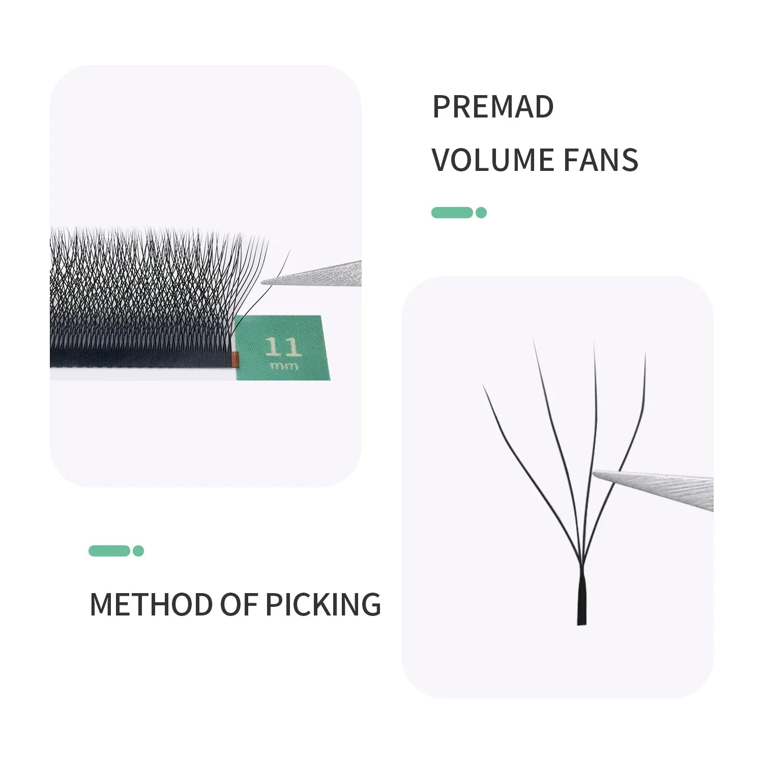 GLAMLASH 4D5D W Shaped Eyelash Extension Premade Volume Fans W Style Lashes Faux Mink Soft Easy Faning Natural Lashes False Eyelashes Tidesmit