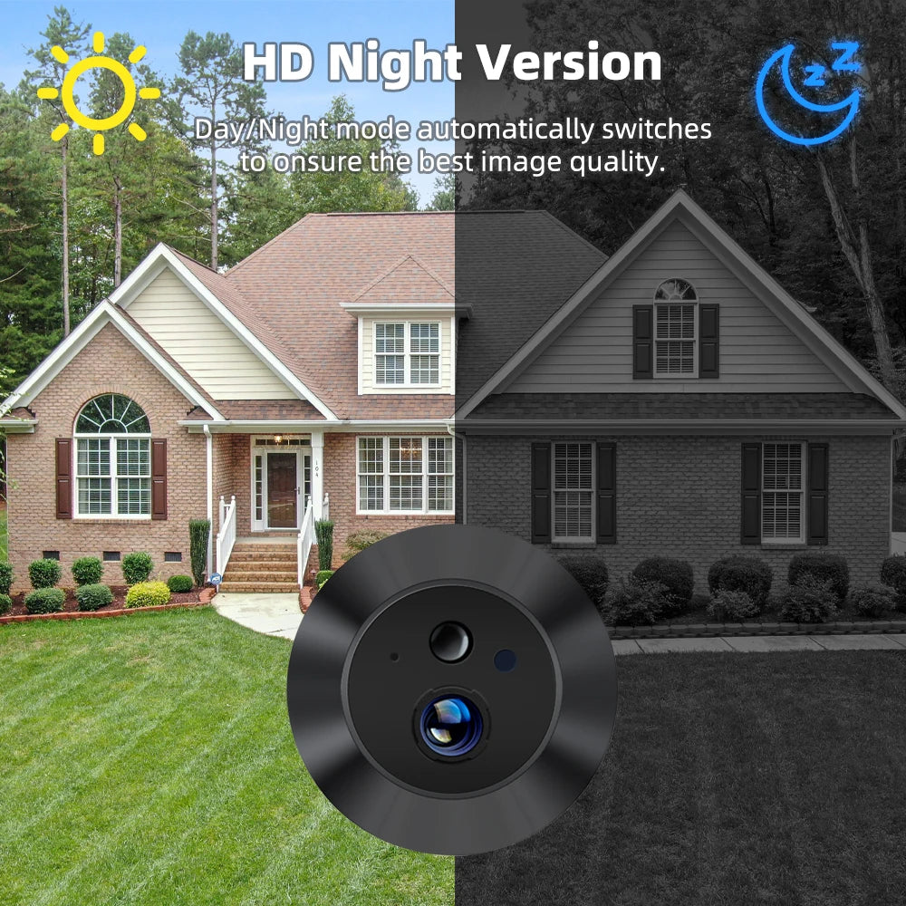 Battery Powered MINI Two Way Talk Tuya SmartLife APP 3MP Wide View 2.4G WiFi 940NM Infrared Digital Door Peephole Eye PIR Camera