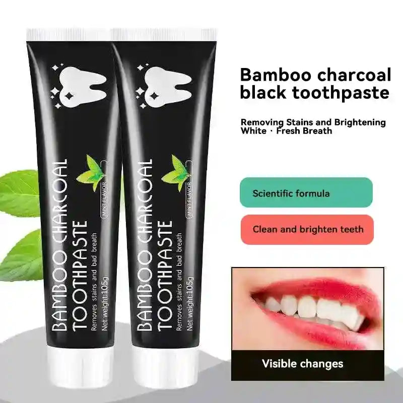 Tidesmit bamboo charcoal whitening toothpaste for deep stain removal and fresh breath oral care