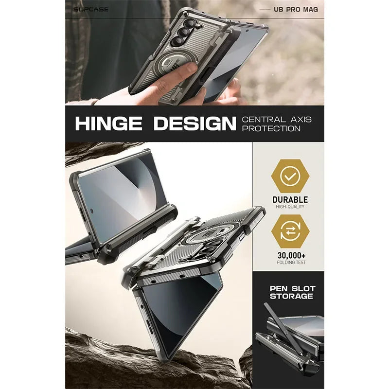 Samsung Galaxy Z Fold 6 Rugged Case with Screen Protector Tidesmit