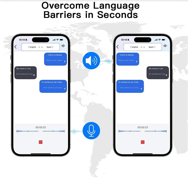 AI Translating Earbuds: 144-Language Real-Time Wireless Headphones - Black Tidesmit