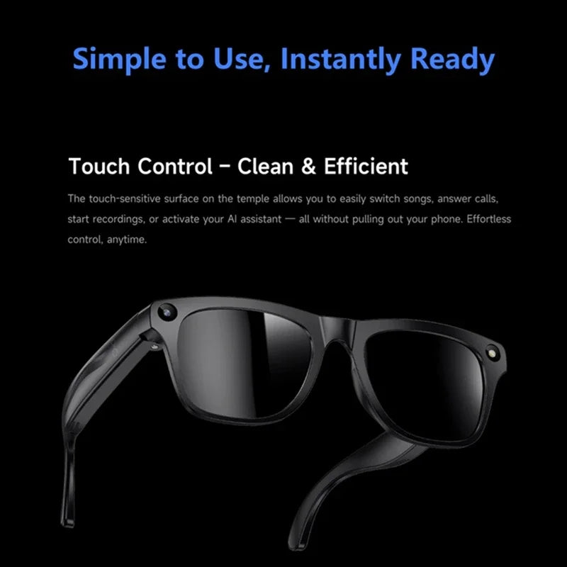 AI Smart Glasses with 100MP Camera & Spatial Audio - Tidesmit Tech Tidesmit