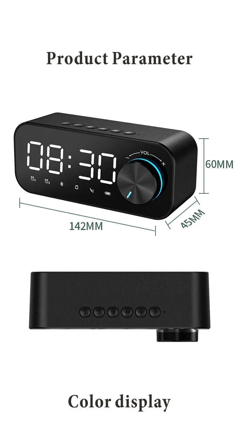 Portable Bluetooth Speaker with Alarm Clock & FM Radio | Tidesmit Tidesmit