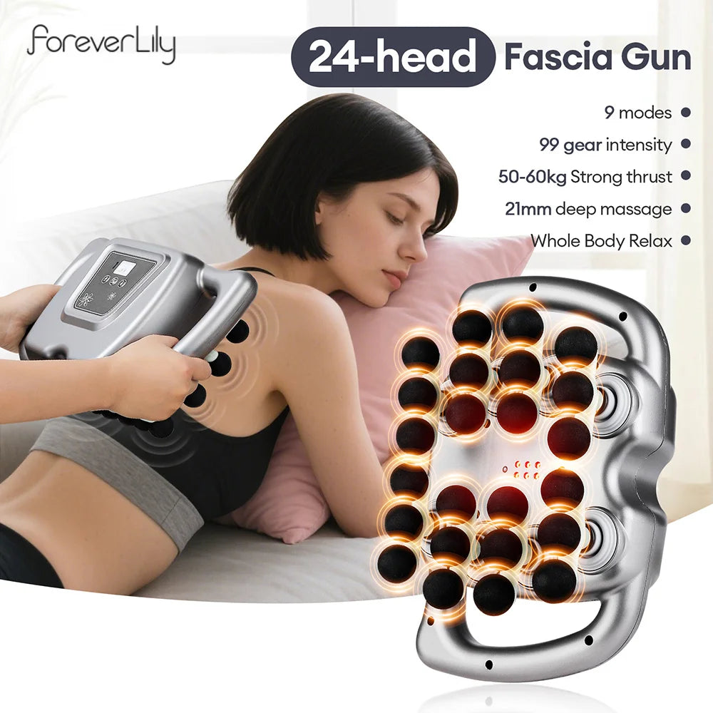 Fascia Massage Gun - 99 Strength Levels Portable Body Massager Relaxation Treatment Tidesmit